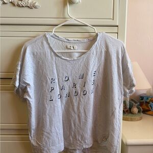 Madewell Light Blue Graphic T-Shirt